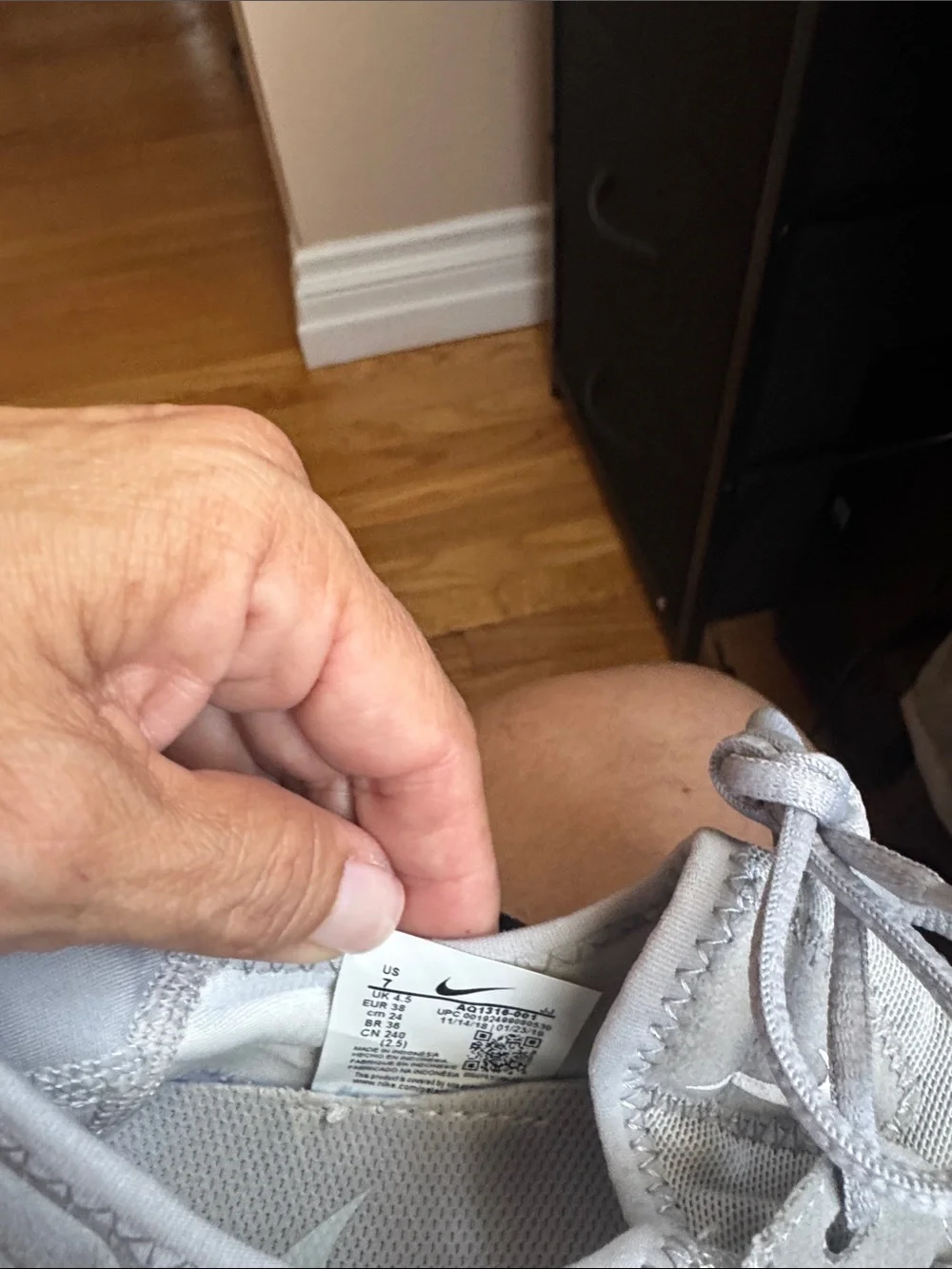 Women Nike Gray Mesh Slip-On Athletic Sneakers
